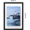 image:imageAmericanflat 8x10 Floating Picture Frame with Polished CrystalClear Glass  Use as 5x7 Picture Frame or Display 4x6 Photo  Signature Float Collection  Photo Frames for Tabletop or Wall  Black  Photo floats between crystalclear glass wall or tabletop display with included easel sawtooth hangers includedBlack