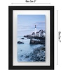 image:imageAmericanflat 8x10 Floating Picture Frame with Polished CrystalClear Glass  Use as 5x7 Picture Frame or Display 4x6 Photo  Signature Float Collection  Photo Frames for Tabletop or Wall  Black  Photo floats between crystalclear glass wall or tabletop display with included easel sawtooth hangers includedBlack