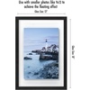 image:imageAmericanflat 8x10 Floating Picture Frame with Polished CrystalClear Glass  Use as 5x7 Picture Frame or Display 4x6 Photo  Signature Float Collection  Photo Frames for Tabletop or Wall  Black  Photo floats between crystalclear glass wall or tabletop display with included easel sawtooth hangers includedBlack