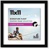 image:imageAmericanflat 8x10 Floating Picture Frame with Polished CrystalClear Glass  Use as 5x7 Picture Frame or Display 4x6 Photo  Signature Float Collection  Photo Frames for Tabletop or Wall  Black  Photo floats between crystalclear glass wall or tabletop display with included easel sawtooth hangers includedBlack