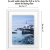 image:imageAmericanflat 8x10 Floating Picture Frame with Polished CrystalClear Glass  Use as 5x7 Picture Frame or Display 4x6 Photo  Signature Float Collection  Photo Frames for Tabletop or Wall  Black  Photo floats between crystalclear glass wall or tabletop display with included easel sawtooth hangers includedWhite