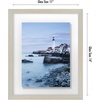 image:imageAmericanflat 8x10 Floating Picture Frame with Polished CrystalClear Glass  Use as 5x7 Picture Frame or Display 4x6 Photo  Signature Float Collection  Photo Frames for Tabletop or Wall  Black  Photo floats between crystalclear glass wall or tabletop display with included easel sawtooth hangers includedLight Wood