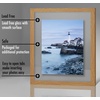 image:imageAmericanflat 8x10 Floating Picture Frame with Polished CrystalClear Glass  Use as 5x7 Picture Frame or Display 4x6 Photo  Signature Float Collection  Photo Frames for Tabletop or Wall  Black  Photo floats between crystalclear glass wall or tabletop display with included easel sawtooth hangers includedDark Oak
