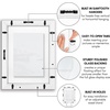 image:imageAmericanflat 8x10 Floating Picture Frame with Polished CrystalClear Glass  Use as 5x7 Picture Frame or Display 4x6 Photo  Signature Float Collection  Photo Frames for Tabletop or Wall  Black  Photo floats between crystalclear glass wall or tabletop display with included easel sawtooth hangers includedWhite