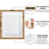 image:imageAmericanflat 8x10 Floating Picture Frame with Polished CrystalClear Glass  Use as 5x7 Picture Frame or Display 4x6 Photo  Signature Float Collection  Photo Frames for Tabletop or Wall  Black  Photo floats between crystalclear glass wall or tabletop display with included easel sawtooth hangers includedDark Oak