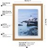 image:imageAmericanflat 8x10 Floating Picture Frame with Polished CrystalClear Glass  Use as 5x7 Picture Frame or Display 4x6 Photo  Signature Float Collection  Photo Frames for Tabletop or Wall  Black  Photo floats between crystalclear glass wall or tabletop display with included easel sawtooth hangers includedDark Oak
