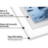 image:imageAmericanflat 8x10 Floating Picture Frame with Polished CrystalClear Glass  Use as 5x7 Picture Frame or Display 4x6 Photo  Signature Float Collection  Photo Frames for Tabletop or Wall  Black  Photo floats between crystalclear glass wall or tabletop display with included easel sawtooth hangers includedWhite