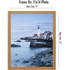 image:imageAmericanflat 8x10 Floating Picture Frame with Polished CrystalClear Glass  Use as 5x7 Picture Frame or Display 4x6 Photo  Signature Float Collection  Photo Frames for Tabletop or Wall  Black  Photo floats between crystalclear glass wall or tabletop display with included easel sawtooth hangers includedDark Oak