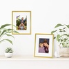 image:imageAmericanflat 8x10 Gold Picture Frame  Displays 5x7 Inch Picture with Mat or 8x10 Picture without Mat  Aluminum Frame with Tempered ShatterResistant GlassGold