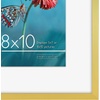 image:imageAmericanflat 8x10 Gold Picture Frame  Displays 5x7 Inch Picture with Mat or 8x10 Picture without Mat  Aluminum Frame with Tempered ShatterResistant GlassGold