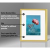 image:imageAmericanflat 8x10 Gold Picture Frame  Displays 5x7 Inch Picture with Mat or 8x10 Picture without Mat  Aluminum Frame with Tempered ShatterResistant GlassGold