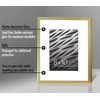image:imageAmericanflat 8x10 Picture Frame with ShatterResistant Glass  Use as 5x7 Frame with Mat or Display 8x10 Photo Without Mat  Streamline Collection  Picture Frames for Tabletop and Wall  Gold  Shatterresistant glass wall or tabletop display with included easel triangle hangers included secure turntab backingGold