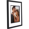 image:imageAmericanflat 8x10 Picture Frame with ShatterResistant Glass  Use as 5x7 Frame with Mat or Display 8x10 Photo Without Mat  Streamline Collection  Picture Frames for Tabletop and Wall  Gold  Shatterresistant glass wall or tabletop display with included easel triangle hangers included secure turntab backingBlack