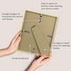 image:imageAmericanflat 8x10 Picture Frame with ShatterResistant Glass  Use as 5x7 Frame with Mat or Display 8x10 Photo Without Mat  Streamline Collection  Picture Frames for Tabletop and Wall  Gold  Shatterresistant glass wall or tabletop display with included easel triangle hangers included secure turntab backingGold