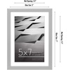image:imageAmericanflat 8x10 Picture Frame with ShatterResistant Glass  Use as 5x7 Frame with Mat or Display 8x10 Photo Without Mat  Streamline Collection  Picture Frames for Tabletop and Wall  Gold  Shatterresistant glass wall or tabletop display with included easel triangle hangers included secure turntab backingSilver