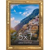 image:imageAmericanflat 8x10 Picture Frame with ShatterResistant Glass  Use as 5x7 Frame with Mat or Display 8x10 Photo Without Mat  Streamline Collection  Picture Frames for Tabletop and Wall  Mahogany  Shatterresistant glass wall or tabletop display with included easel triangle hangers included secure turntab backingGold