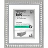 image:imageAmericanflat 8x10 Picture Frame with ShatterResistant Glass  Use as 5x7 Frame with Mat or Display 8x10 Photo Without Mat  Streamline Collection  Picture Frames for Tabletop and Wall  Gold  Shatterresistant glass wall or tabletop display with included easel triangle hangers included secure turntab backingSilver