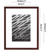 image:imageAmericanflat 8x10 Picture Frame with ShatterResistant Glass  Use as 5x7 Frame with Mat or Display 8x10 Photo Without Mat  Streamline Collection  Picture Frames for Tabletop and Wall  Mahogany  Shatterresistant glass wall or tabletop display with included easel triangle hangers included secure turntab backingMahogany