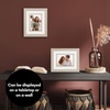 image:imageAmericanflat 8x10 Picture Frame with ShatterResistant Glass  Use as 5x7 Frame with Mat or Display 8x10 Photo Without Mat  Streamline Collection  Picture Frames for Tabletop and Wall  Gold  Shatterresistant glass wall or tabletop display with included easel triangle hangers included secure turntab backingDriftwood