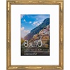image:imageAmericanflat 8x10 Picture Frame with ShatterResistant Glass  Use as 5x7 Frame with Mat or Display 8x10 Photo Without Mat  Streamline Collection  Picture Frames for Tabletop and Wall  Mahogany  Shatterresistant glass wall or tabletop display with included easel triangle hangers included secure turntab backingGold