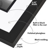 image:imageAmericanflat 8x10 Picture Frame with ShatterResistant Glass  Use as 5x7 Frame with Mat or Display 8x10 Photo Without Mat  Streamline Collection  Picture Frames for Tabletop and Wall  Gold  Shatterresistant glass wall or tabletop display with included easel triangle hangers included secure turntab backingBlack