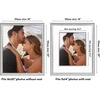 image:imageAmericanflat 8x10 Picture Frame with ShatterResistant Glass  Use as 5x7 Frame with Mat or Display 8x10 Photo Without Mat  Streamline Collection  Picture Frames for Tabletop and Wall  Gold  Shatterresistant glass wall or tabletop display with included easel triangle hangers included secure turntab backingSilver