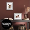 image:imageAmericanflat 8x10 Picture Frame with ShatterResistant Glass  Use as 5x7 Frame with Mat or Display 8x10 Photo Without Mat  Streamline Collection  Picture Frames for Tabletop and Wall  Gold  Shatterresistant glass wall or tabletop display with included easel triangle hangers included secure turntab backingSilver