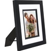 image:imageAmericanflat 8x10 Picture Frame with ShatterResistant Glass  Use as 5x7 Frame with Mat or Display 8x10 Photo Without Mat  Streamline Collection  Picture Frames for Tabletop and Wall  Gold  Shatterresistant glass wall or tabletop display with included easel triangle hangers included secure turntab backingBlack