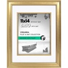 image:imageAmericanflat 8x10 Picture Frame with ShatterResistant Glass  Use as 5x7 Frame with Mat or Display 8x10 Photo Without Mat  Streamline Collection  Picture Frames for Tabletop and Wall  Gold  Shatterresistant glass wall or tabletop display with included easel triangle hangers included secure turntab backingGold