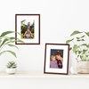 image:imageAmericanflat 8x10 Picture Frame with ShatterResistant Glass  Use as 5x7 Frame with Mat or Display 8x10 Photo Without Mat  Streamline Collection  Picture Frames for Tabletop and Wall  Mahogany  Shatterresistant glass wall or tabletop display with included easel triangle hangers included secure turntab backingMahogany