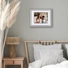 image:imageAmericanflat 8x10 Picture Frame with ShatterResistant Glass  Use as 5x7 Frame with Mat or Display 8x10 Photo Without Mat  Streamline Collection  Picture Frames for Tabletop and Wall  Gold  Shatterresistant glass wall or tabletop display with included easel triangle hangers included secure turntab backingSilver