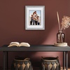 image:imageAmericanflat 8x10 Picture Frame with ShatterResistant Glass  Use as 5x7 Frame with Mat or Display 8x10 Photo Without Mat  Streamline Collection  Picture Frames for Tabletop and Wall  Gold  Shatterresistant glass wall or tabletop display with included easel triangle hangers included secure turntab backingSilver