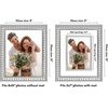 image:imageAmericanflat 8x10 Picture Frame with ShatterResistant Glass  Use as 5x7 Frame with Mat or Display 8x10 Photo Without Mat  Streamline Collection  Picture Frames for Tabletop and Wall  Gold  Shatterresistant glass wall or tabletop display with included easel triangle hangers included secure turntab backingSilver