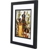 image:imageAmericanflat 8x10 Picture Frame with ShatterResistant Glass  Use as 5x7 Frame with Mat or Display 8x10 Photo Without Mat  Streamline Collection  Picture Frames for Tabletop and Wall  Gold  Shatterresistant glass wall or tabletop display with included easel triangle hangers included secure turntab backingBlack
