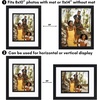 image:imageAmericanflat 8x10 Picture Frame with ShatterResistant Glass  Use as 5x7 Frame with Mat or Display 8x10 Photo Without Mat  Streamline Collection  Picture Frames for Tabletop and Wall  Gold  Shatterresistant glass wall or tabletop display with included easel triangle hangers included secure turntab backingBlack