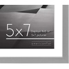image:imageAmericanflat 8x10 Picture Frame with ShatterResistant Glass  Use as 5x7 Frame with Mat or Display 8x10 Photo Without Mat  Streamline Collection  Picture Frames for Tabletop and Wall  Gold  Shatterresistant glass wall or tabletop display with included easel triangle hangers included secure turntab backingSilver