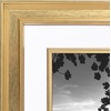 image:imageAmericanflat 8x10 Picture Frame with ShatterResistant Glass  Use as 5x7 Frame with Mat or Display 8x10 Photo Without Mat  Streamline Collection  Picture Frames for Tabletop and Wall  Gold  Shatterresistant glass wall or tabletop display with included easel triangle hangers included secure turntab backingGold