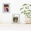 image:imageAmericanflat 8x10 Picture Frame with ShatterResistant Glass  Use as 5x7 Frame with Mat or Display 8x10 Photo Without Mat  Streamline Collection  Picture Frames for Tabletop and Wall  Gold  Shatterresistant glass wall or tabletop display with included easel triangle hangers included secure turntab backingSilver