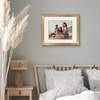 image:imageAmericanflat 8x10 Picture Frame with ShatterResistant Glass  Use as 5x7 Frame with Mat or Display 8x10 Photo Without Mat  Streamline Collection  Picture Frames for Tabletop and Wall  Gold  Shatterresistant glass wall or tabletop display with included easel triangle hangers included secure turntab backingGold