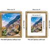 image:imageAmericanflat 8x10 Picture Frame with ShatterResistant Glass  Use as 5x7 Frame with Mat or Display 8x10 Photo Without Mat  Streamline Collection  Picture Frames for Tabletop and Wall  Mahogany  Shatterresistant glass wall or tabletop display with included easel triangle hangers included secure turntab backingGold