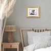image:imageAmericanflat 8x10 Picture Frame with ShatterResistant Glass  Use as 5x7 Frame with Mat or Display 8x10 Photo Without Mat  Streamline Collection  Picture Frames for Tabletop and Wall  Gold  Shatterresistant glass wall or tabletop display with included easel triangle hangers included secure turntab backingGold