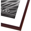 image:imageAmericanflat 8x10 Picture Frame with ShatterResistant Glass  Use as 5x7 Frame with Mat or Display 8x10 Photo Without Mat  Streamline Collection  Picture Frames for Tabletop and Wall  Mahogany  Shatterresistant glass wall or tabletop display with included easel triangle hangers included secure turntab backingMahogany