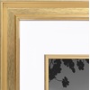 image:imageAmericanflat 8x10 Picture Frame with ShatterResistant Glass  Use as 5x7 Frame with Mat or Display 8x10 Photo Without Mat  Streamline Collection  Picture Frames for Tabletop and Wall  Gold  Shatterresistant glass wall or tabletop display with included easel triangle hangers included secure turntab backingGold