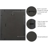 image:imageAmericanflat 8x10 Picture Frame with ShatterResistant Glass  Use as 5x7 Frame with Mat or Display 8x10 Photo Without Mat  Streamline Collection  Picture Frames for Tabletop and Wall  Gold  Shatterresistant glass wall or tabletop display with included easel triangle hangers included secure turntab backingSilver
