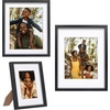 image:imageAmericanflat 8x12 Picture Frame with ShatterResistant Glass  Signature Collection  GalleryStyle Frames Made of Engineered Wood  Photo Frame for Tabletop and Wall Display  Dark Oak11X14