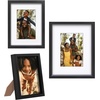 image:imageAmericanflat 8x12 Picture Frame with ShatterResistant Glass  Signature Collection  GalleryStyle Frames Made of Engineered Wood  Photo Frame for Tabletop and Wall Display  Dark Oak8X10