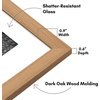 image:imageAmericanflat 9x12 Picture Frame with ShatterResistant Glass  Use as 6x8 Frame with Mat or Display 9x12 Photo Without Mat  Signature Collection  Picture Frames for Tabletop and Wall  Dark Oak  Engineered Wood construction Shatterresistant glass wall or tabletop display with included easel use with or without mat9x12