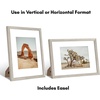 image:imageAmericanflat 9x12 Picture Frame with ShatterResistant Glass  Use as 6x8 Frame with Mat or Display 9x12 Photo Without Mat  Signature Collection  Picture Frames for Tabletop and Wall  Driftwood9x12