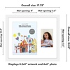 image:imageAmericanflat Kids Artwork Frame Changeable Gold  Magnetic Door Holds 100 Art Pieces  85x11 Letter Size Display with Mat or 10x125 Without Mat  My Mini Masterpiece  Holds 100 art pieces magnetic front door builtin keyholes for wall display stores finished artworkWhite
