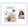 image:imageAmericanflat Kids Artwork Frame Changeable Gold  Magnetic Door Holds 100 Art Pieces  85x11 Letter Size Display with Mat or 10x125 Without Mat  My Mini Masterpiece  Holds 100 art pieces magnetic front door builtin keyholes for wall display stores finished artworkWhite
